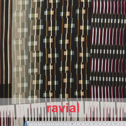 HASINA. Soft viscose fabric. Striped print.