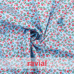 HARU. Printed cotton fabric with small flowers.