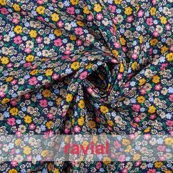 HARU. Printed cotton fabric with floral print.