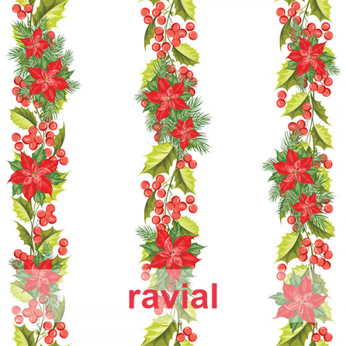 HM-MARADA. Tejido de poliéster antimanchas. Mantel con estampado de Navidad.