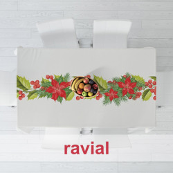 HM-MARADA. Stain resistant polyester fabric. Tablecloth with Christmas print.