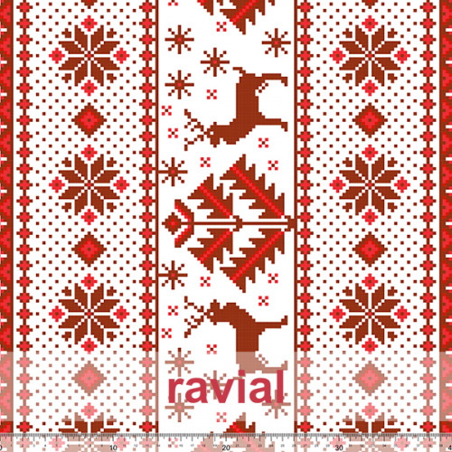 HM-MARADA. Tejido de poliéster antimanchas. Mantel con estampado de Navidad.