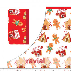 HM-MARADA. Polyester stain-resistant fabric for apron. Cookies print. 2 aprons per 1m x 1.50m.