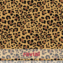 MASCARADA. Tejido de popelin con estampado de leopardo (4 cm).