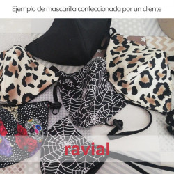 MASCARADA. Poplin fabric with leopard print (4cm.). For sanitary material.