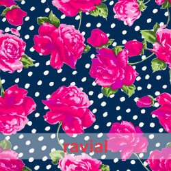 MASCARADA. Poplin fabric with floral print. For sanitary material.