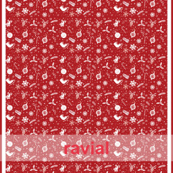 HM-MARADA. Stain resistant polyester fabric. Tablecloth with Christmas print.