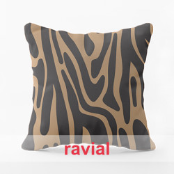 HM-ALUGA. Suede fabric with zebra print (vertical lines).