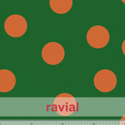 OLALLA. Drape fabric with polka dot pattern of 7 cm.
