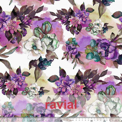 OLALLA. Drape fabric with floral pattern.