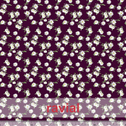 SERENA. Drape crêpe fabric with floral print.
