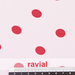 VALVERDE. Thin chiffon fabric with 1.30 cm. polka dot pattern.
