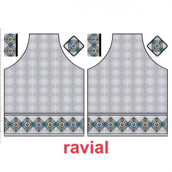 HM-MARADA. Polyester stain-resistant fabric for apron. Gaudí print. 2 aprons per 1m x 1.50m.
