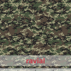 D-STRECH ESTP. Polyester fabric with military print.