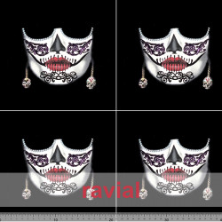 TRITEX CATRINA  PENDIENTES. Waterproof and bactericidal fabric - for mask. Repels water and act as barrier for bacteria. 60º in 