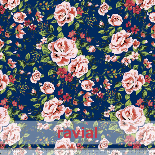 D-STRECH ESTP. Polyester fabric with floral print.