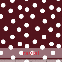 TOLOX. Drape crepe fabric. Polka dot print (3,00 cm.)