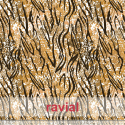 DANZA ZUMBA. Tissu en maille avec motif de tigre. OEKO-TEX Standard 100