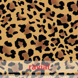 DANZA ZUMBA. Tissu en maille avec motif de léopard 5 cm. OEKO-TEX Standard 100