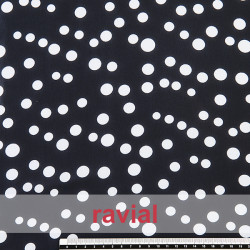 CONQUISTA. Thin chiffon fabric with irregular polka dots pattern.