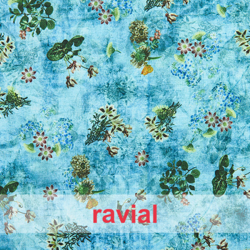 ROTA. Rayon/ linen fabric, with floral pattern.