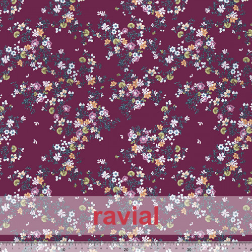 D-TRIANA. Satin fabric with floral print. OEKO-TEX Standard 100