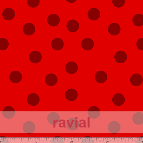 OLVERA. Knitted fabric with polka dots (3,50 cm.)