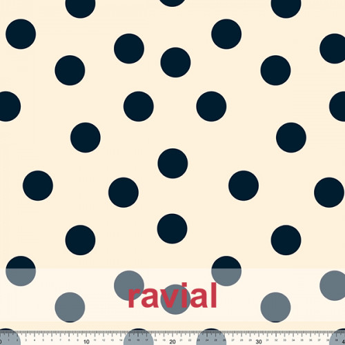 OLVERA. Knitted fabric with polka dots (3,50 cm.)