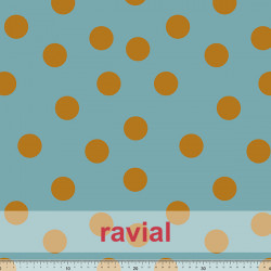 GARIT. Tejido fino estampado, tipo georgette, con lunares de 7 cm.