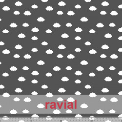 MASCARADA. Poplin fabric. Cloud print. Pattern: 18,75x16,66cm.