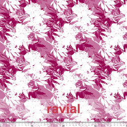 KIRA. Soft satin fabric with floral print.