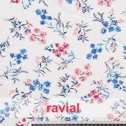 FACTORY-N. Thin and drape viscose fabric. Floral print.