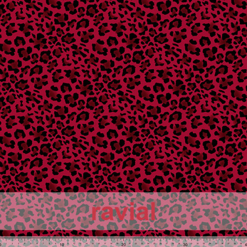Tejido de poliéster estampado de leopardo (2,40 cms.)