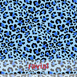Tejido elástico "especial ropa de baño". Estampado animal print leopardo (4 cm).