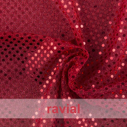 FIESTA PARTY. Tissu extensible avec de petites paillettes.