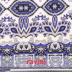 Tejido de gasa con estampado de cachemir.