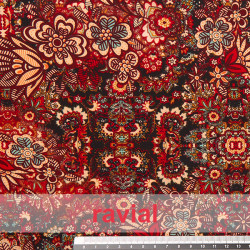 Tejido de gasa con estampado de cachemir.