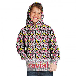 Tejido de felpa ideal sudaderas. Estampado de Mickey Mouse.