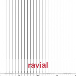 Tejido de sarga. Estampado de rayas 0,10 cms y 1,00 cm.
