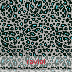 Tejido de punto tricot. Estampado animal print (tigre).