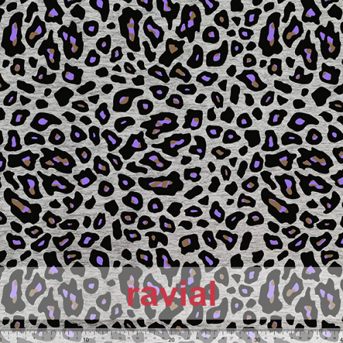 Tejido de punto tricot. Estampado animal print (tigre).