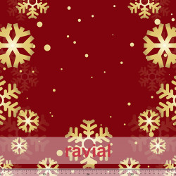 Tejido de poliéster anti manchas. Mantel con estampado de Navidad.