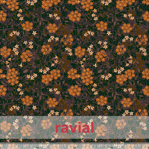 Tejido techno-peach bi-elástico suave. Estampado de flores.