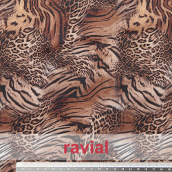 Tejido de punto con estampado animal.