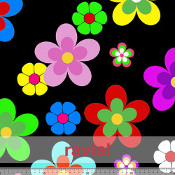 Tejido de punto con estampado de flores.