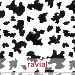 Tejido de punto con estampado de vaca (animal print).
