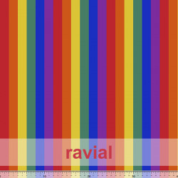 Tejido de punto con estampado de rayas de 2,00 cms.