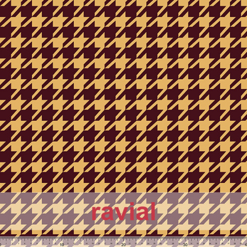 Tejido de paño. Estampado de pata de gallo.