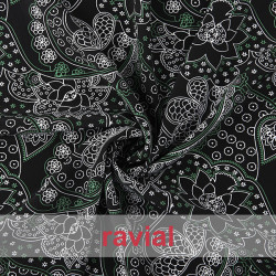 NATASHA. Tissu crêpe avec beaucoup de tombé, parfait pour robes de flamenco. Imprimé fantaisie.