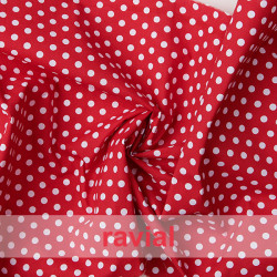 Tejido de algodón con estampado lunares 0,70 cm.